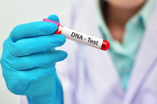Image of Blood sample in tube for DNA testing